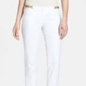 Michael Kors Sexy Hardware Detail White Pant, 4